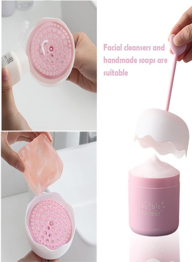 Loyanger Face Wash Foam Maker, Facial Cleanser Foam Cup Froth Whip Bubble Maker Skin Care Face Wash Foamer, Deep Skincare Cleaner Tools, for Home Travel(COLOR:pink) - Image 5